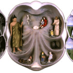 Alba Corrado, 1999. Altar Piece, "A Cloud of Witnesses" - Mixed Media - Private Collection <a href="https://www.albacorrado.com/wp-content/uploads/2016/12/shrine_02_web.jpg">Full resolution</a> Open altar piece