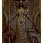 Alba Corrado, 2002. HECATE - 14" x 18.5" x 1" - Terra Sigillata over earthenware Hecate earthenware 2002