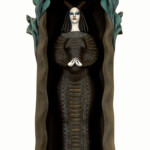 Alba Corrado, 2002. HECATE/GROVE - 14" x 6" x 2.5" - Terra Sigillata over Earthenware, Beads Hecate Grove earthenware figurine