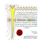 Alba Corrado, 2013, Illuminated Page – 13″ x 15″ – Ink, Watercolor, Gold Leaf & Wax on Paper – RISD Alumni Association <a href="https://www.albacorrado.com/wp-content/uploads/2017/04/pages_06_full.jpg">Full resolution</a>