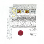 Alba Corrado, 2011, Illuminated Citation – 12.5″ x 15″ – Watercolor, Pencil, Gold Leaf & Wax on Paper – RISD Office of Academic Affairs <a href="https://www.albacorrado.com/wp-content/uploads/2017/04/pages_10_full.jpg">Full resolution</a>