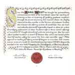 Alba Corrado 2012, Illuminated Citation – 14″ x 13.5″ – Ink, Watercolor, Pencil, Gold Leaf & Wax on Paper – RISD Office of Academic Affairs <a href="https://www.albacorrado.com/wp-content/uploads/2017/04/pages_15_full.jpg">Full resolution</a>