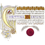 Alba Corrado, 2014, Illuminated Page – 16″ x 13.5″ – Ink, Watercolor, Pencil, Gold Leaf & Wax on Paper – RISD Division of Foundation Studies <a href="https://www.albacorrado.com/wp-content/uploads/2017/04/pages_16_full.jpg">Full resolution</a>