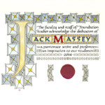 Alba Corrado, 2014, Illuminated Page – 16″ x 13.5″ – Ink, Watercolor, Pencil, Gold Leaf & Wax on Paper – RISD Division of Foundation Studies <a href="https://www.albacorrado.com/wp-content/uploads/2017/04/pages_17_full.jpg">Full resolution</a>