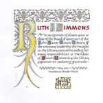 Alba Corrado, 2012, Illuminated Page – 12″ x 13″ – Ink, Watercolor, Pencil & Gold Leaf on Paper – The John Carter Brown Library, Providence, RI <a href="https://www.albacorrado.com/wp-content/uploads/2017/04/pages_20_full.jpg">Full resolution</a>