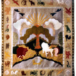 "Garden", 1971, 90" x 90", machine appliqued and quilted cottons, Indianapolis Museum of Art
<a href="https://www.albacorrado.com/wp-content/uploads/2017/05/garden71_full.jpg">Full resolution</a> garden quilt